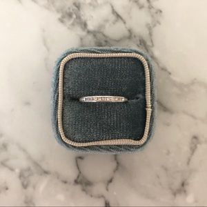 Platinum diamond eternity wedding band